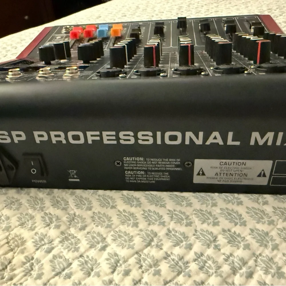 Phenix Audio Mixer Console - Red and Black